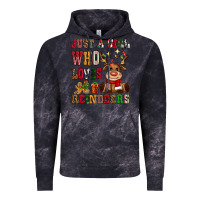 Cloud Black just a girl who loves reindeers Vintage Hoodie - CowGirlArtShop