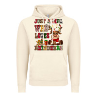 Vintage Artic just a girl who loves reindeers Vintage Hoodie - CowGirlArtShop