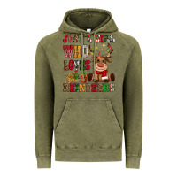 Vintage Olive just a girl who loves reindeers Vintage Hoodie - CowGirlArtShop