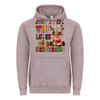 Vintage Zinc just a girl who loves reindeers Vintage Hoodie - CowGirlArtShop