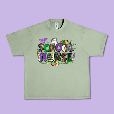 School Nurse Mardi Gras Urban Heavy Tee Designed By Cowgirlartshop