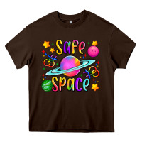 Chocolate Brown safe space Heavy Core Tee - Artiststas