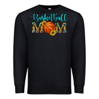 Black western leopard camouflage sunflowers glitter mom basketball Premium Sweatshirt - Artiststas