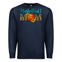 Navy western leopard camouflage sunflowers glitter mom basketball Premium Sweatshirt - Artiststas