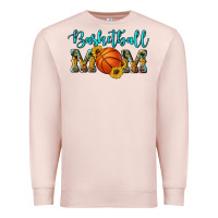 Western Leopard Camouflage Sunflowers Glitter Mom Basketball Premium Sweatshirt | Teevron
