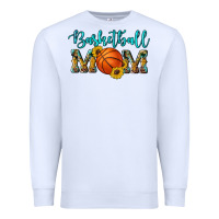 White western leopard camouflage sunflowers glitter mom basketball Premium Sweatshirt - Artiststas