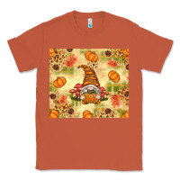 Copper Fall Pumpkins and Gnome with Leopard Classic Tee - texasbilliewilder