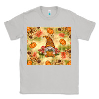 Moon Dust Fall Pumpkins and Gnome with Leopard Classic Tee - texasbilliewilder