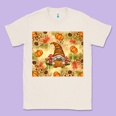 Fall Pumpkins And Gnome With Leopard Classic Tee Designed By Texasbilliewilder
