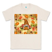 Natural Fall Pumpkins and Gnome with Leopard Classic Tee - texasbilliewilder