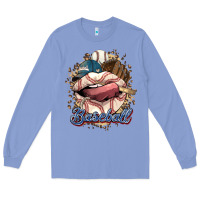 Colony Blue Baseball lips Long Sleeve Tee - HowdyJamesFarm