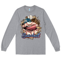 Heather Grey Baseball lips Long Sleeve Tee - HowdyJamesFarm