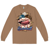 Toasted Coconut Baseball lips Long Sleeve Tee - HowdyJamesFarm