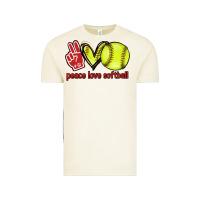 Vintage Arctic Peace love Softball Vintage Tee - HowdyJamesFarm