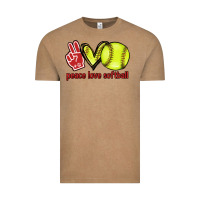 Vintage Coffee Peace love Softball Vintage Tee - HowdyJamesFarm