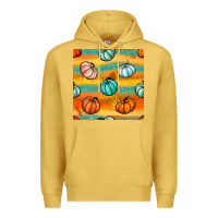 Antique Gold Pumpkin And Glitter Seamless Pattern Premium Hoodie - BundleAndBundleShop