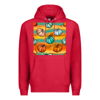 Cardinal Pumpkin And Glitter Seamless Pattern Premium Hoodie - BundleAndBundleShop