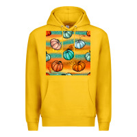 Lemon Pumpkin And Glitter Seamless Pattern Premium Hoodie - BundleAndBundleShop