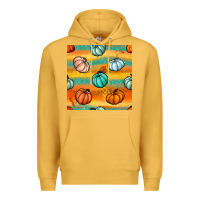 Pumpkin And Glitter Seamless Pattern Premium Hoodie | Teevron