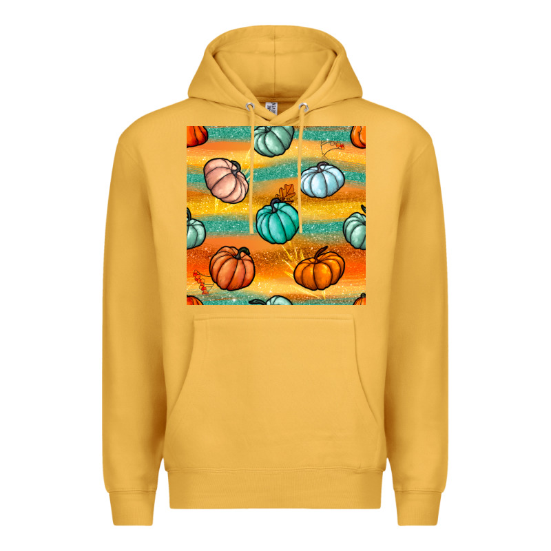 Pumpkin And Glitter Seamless Pattern Premium Hoodie by BundleAndBundleShop | Teevron