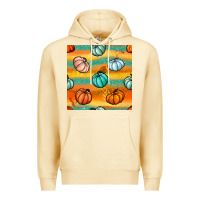 Pina Colada Pumpkin And Glitter Seamless Pattern Premium Hoodie - BundleAndBundleShop