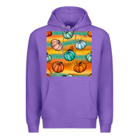 Purple Pumpkin And Glitter Seamless Pattern Premium Hoodie - BundleAndBundleShop