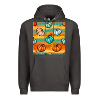 Smoke Pumpkin And Glitter Seamless Pattern Premium Hoodie - BundleAndBundleShop