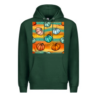 Sports Green Pumpkin And Glitter Seamless Pattern Premium Hoodie - BundleAndBundleShop