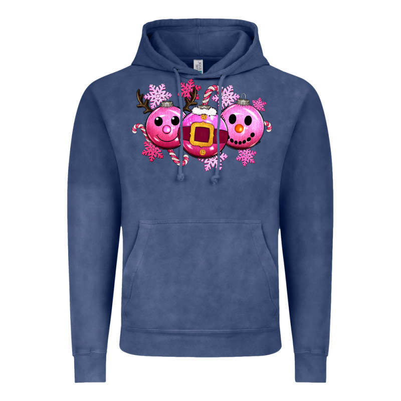 Pink Christmas Vintage Hoodie by CowGirlArtShop | Teevron