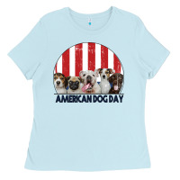 Baby Blue American Dog Day Ladies Tee - Bettercallsaul