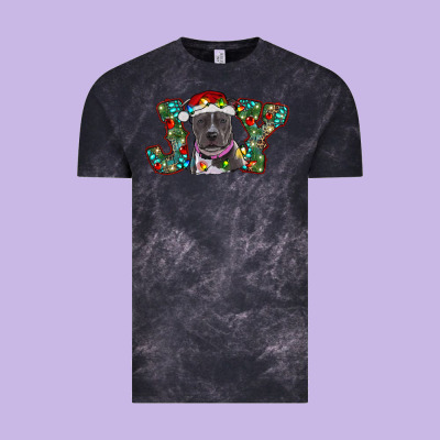 Christmas Pitbull Joy Vintage Tee Designed By Ranaportraitstore