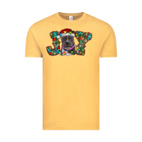 Vintage Mustard Christmas Pitbull Joy Vintage Tee - RanaPortraitStore