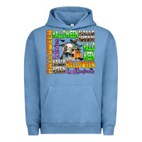 Pigment Pebble Blue halloween Urban Hoodie - AdoDesignShop