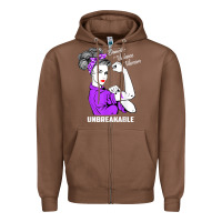 Chestnut Domestic Violence Warrior Unbreakable Awareness Gift Zipper Hoodie - minhPixels