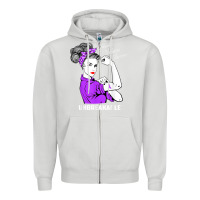 Dove Grey Domestic Violence Warrior Unbreakable Awareness Gift Zipper Hoodie - minhPixels