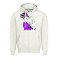 Oatmeal Heather Domestic Violence Warrior Unbreakable Awareness Gift Zipper Hoodie - minhPixels