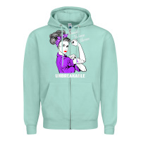 Seafoam Domestic Violence Warrior Unbreakable Awareness Gift Zipper Hoodie - minhPixels
