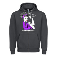 Smoke Domestic Violence Warrior Unbreakable Awareness Gift Zipper Hoodie - minhPixels