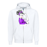 White Domestic Violence Warrior Unbreakable Awareness Gift Zipper Hoodie - minhPixels