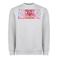 Heather Grey Mama is Valentine 16oz Heavyweight Sweatshirt - CowhideDigitalArt