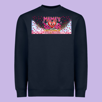 Mama Is Valentine 16oz Heavyweight Sweatshirt Designed By Cowhidedigitalart