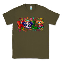 Army Green Hola Cinco De Mayo Classic Tee - NancyCooperArtShop
