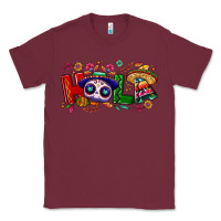 Burgundy Hola Cinco De Mayo Classic Tee - NancyCooperArtShop