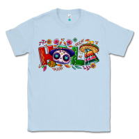 Dusty Blue Hola Cinco De Mayo Classic Tee - NancyCooperArtShop