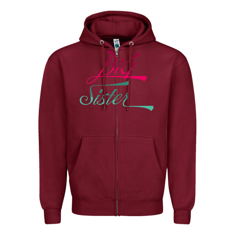 Big Sister Love Big Sis Gift Ba Zipper Hoodie by minhPixels | Teevron