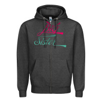 Charcoal Heather Big Sister love Big Sis Gift ba Zipper Hoodie - minhPixels