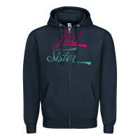 Navy Big Sister love Big Sis Gift ba Zipper Hoodie - minhPixels