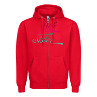Red Big Sister love Big Sis Gift ba Zipper Hoodie - minhPixels