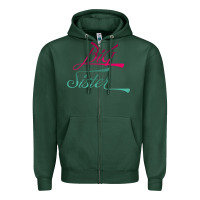 Sports Green Big Sister love Big Sis Gift ba Zipper Hoodie - minhPixels