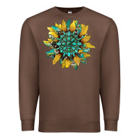 Chestnut sunflower with gemstone and cowhide Premium Sweatshirt - Artiststas